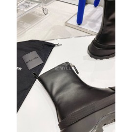 Jil Sander Thick Bottom Zipper Short Boots For Women Black
