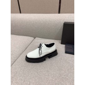 Jil Sander New Cowhide Lace Up Shoes For Women White