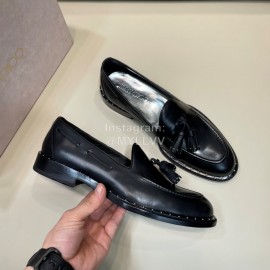 Jimmy Choo Black Leather Casual Shoes For Men 