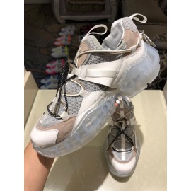 Jimmy Choo New Calf Thick Soles Sneakers For Women Gray
