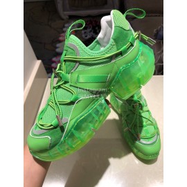Jimmy Choo New Calf Thick Soles Sneakers For Women Green