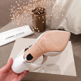 Jimmy Choo Elegant Pearl High Heel Sandals For Women 