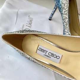 Jimmy Choo Fashion Blingbling Pointed High Heels For Women Blue