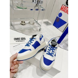 Jimmy Choo Co Branded Eric Haze Cowhide Canvas Sneakers Blue