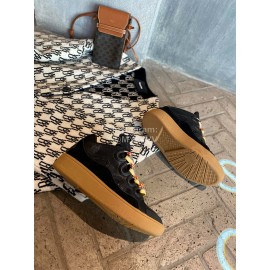 Lanvin Fashion Calf Thick Soles Casual Sneakers For Men And Women Black