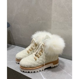 Le Silla Autumn Winter Fashion Wool Boots For Women Beige