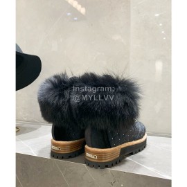 Le Silla Autumn Winter Fashion Wool Boots For Women Black