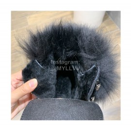 Le Silla Autumn Winter Fashion Wool Diamond Boots Black For Women 