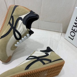 Loewe Fashion Suede Thick Soled Casual Sneakers For Women Beige