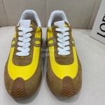 Loewe Fashion Suede Thick Soled Casual Sneakers For Women Yellow