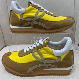 Loewe Fashion Suede Thick Soled Casual Sneakers For Women Yellow