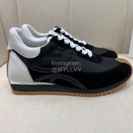 Loewe Fashion Suede Thick Soled Casual Sneakers For Women Black