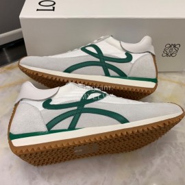Loewe Fashion Suede Thick Soled Casual Sneakers For Women Green