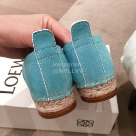 Loewe Spring Embroidered Casual Shoes For Women Blue
