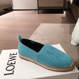 Loewe Spring Embroidered Casual Shoes For Women Blue
