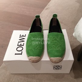 Loewe Spring Embroidered Casual Shoes For Women Green