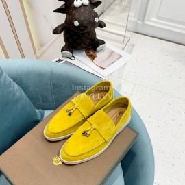 Loro Piana Soft Cashmere Loafers For Women Yellow