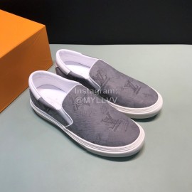 LV Casual Monogram Canvas Shoes For Men Gray
