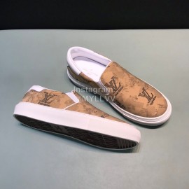 LV Casual Monogram Canvas Shoes For Men Brown