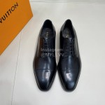 LV Calf Leather Casual Lace Up Business Shoes For Men