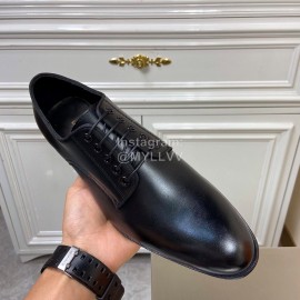 LV Black Calf Leather Lace Up Business Shoes For Men