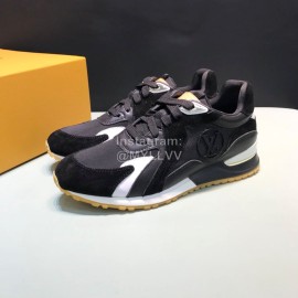 LV Canvas Suede Calfskin Sneakers For Men Black