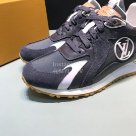 LV Canvas Suede Calfskin Sneakers For Men Dark Gray