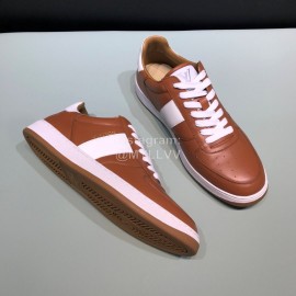 LV Classic Calf Leather Lace Up Sneakers For Men Brown