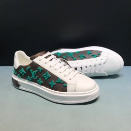 LV 3d Monogram Embossed Calf Leather Sneakers For Men