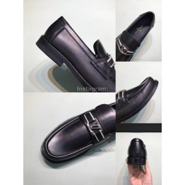 LV Calf Leather Loafers For Men Black