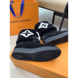 Lv Autumn And Winter Lambs Boots For Women Black