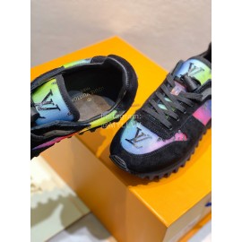 Lv Color Splicing Couple Casual Sneakers Black