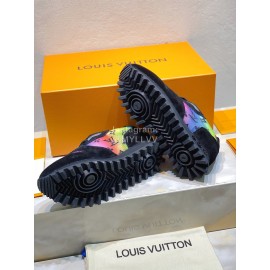 Lv Color Splicing Couple Casual Sneakers Black
