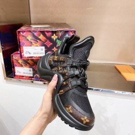 Lv Archlight Series Fashion Thick Bottom Sneakers Black