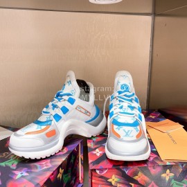 Lv Archlight Series Blue Thick Bottom Sneakers
