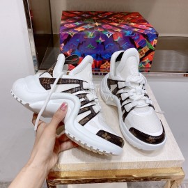 Lv Archlight Series White Thick Bottom Sneakers