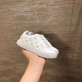 Lv Classic Print Casual Shoes For Women White