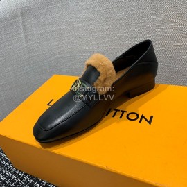 Lv Autumn Winter New Calf Shoes For Women Black