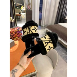 Lv Autumn Embroidered Wool Slippers For Women