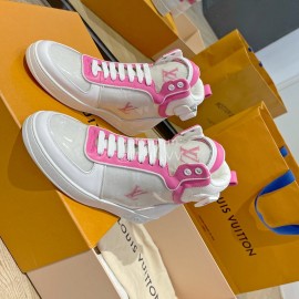 Lv Boombox Cowhide High Top Sneakers For Women Pink