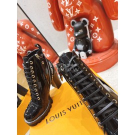 Lv Autumn Winter Patent Cowhide High Heeled Boots For Women