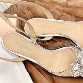 Mach Mach Fashion Pvc Diamond Bow Pointed High Heels For Women
