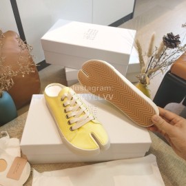 Maison Margiela New Split Toe Canvas Casual Scandals For Women Yellow