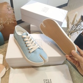 Maison Margiela New Split Toe Canvas Casual Shoes For Women Blue