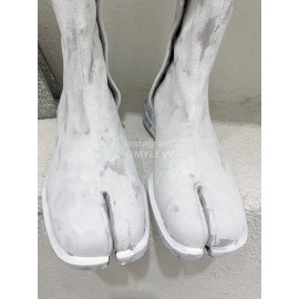 Maison Margiela New Split Toe Calf Boots For Women White