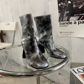 Maison Margiela Fashion Calf Thick High Heel Boots For Women Gray