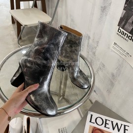 Maison Margiela Fashion Calf Thick High Heel Boots For Women Gray
