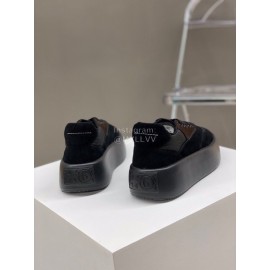 Maison Margiela Fashion Calf Thick Soled Casual Shoes For Women Black