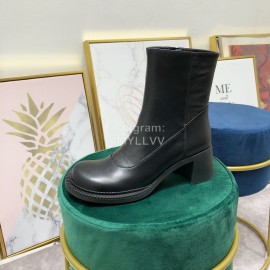 Maison Margiela Retro Calf Thick High Heel Martins Boots For Women Black