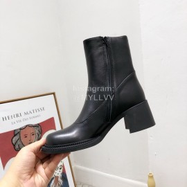 Maison Margiela Retro Calf Thick High Heel Martins Boots For Women Black